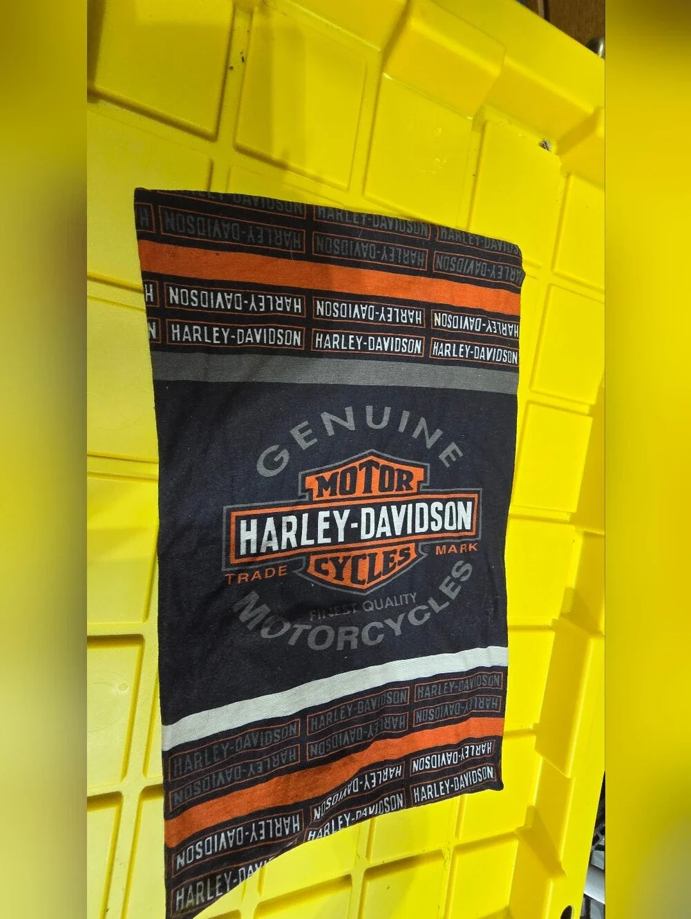 Harley-Davidson Black, Orange & White Logo Bandana Scarf